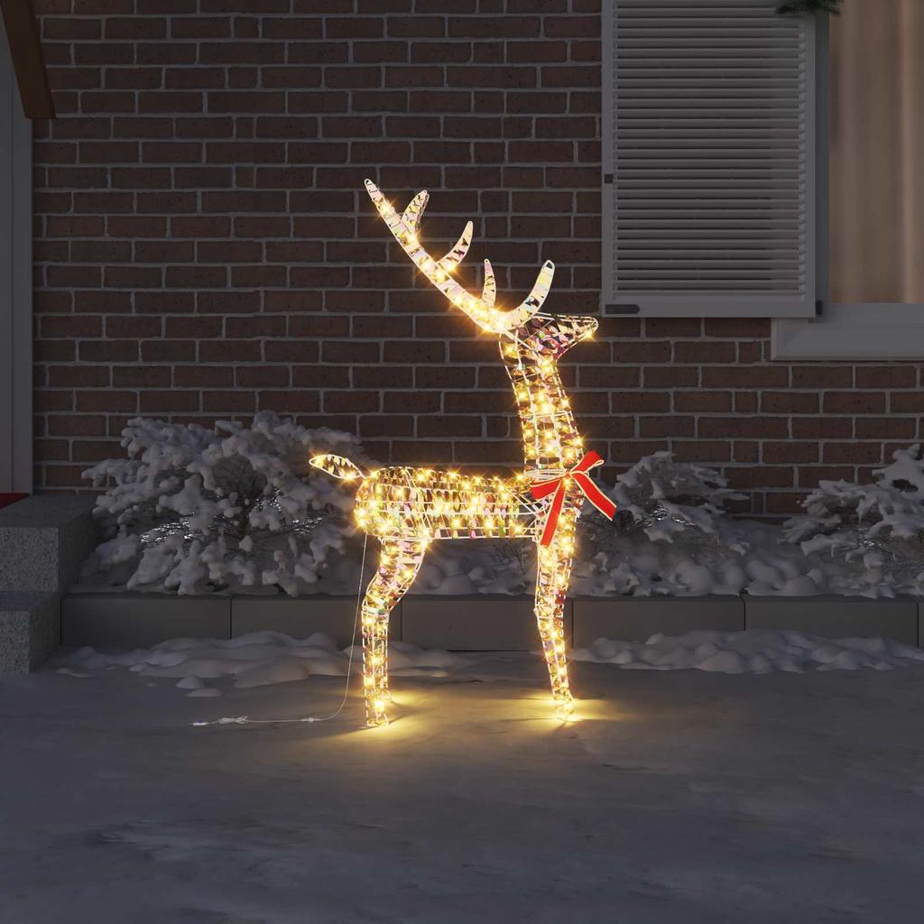 3D Reindeer 140 LEDs Warm White 128 Cm PET