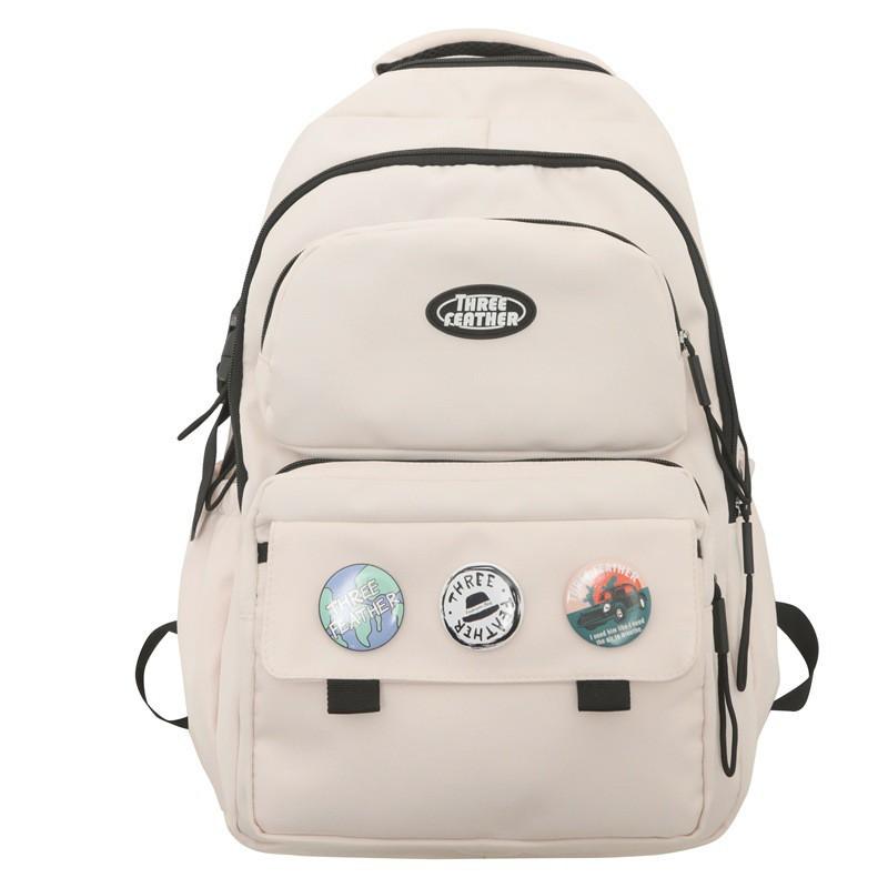 

3-6 Grade Burden Reduction Backpack Female Japanese Tooling Simple Schoolbag Male Large-capacity Junior High School Student