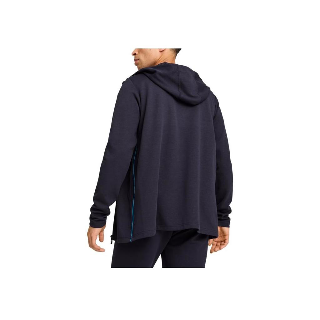 Puma Ss24 Manchester City Casuals Hooded Jacket Fashion Logo Long Sleeve Zip Jacket Men Jacket Navy-Blue 777565-32