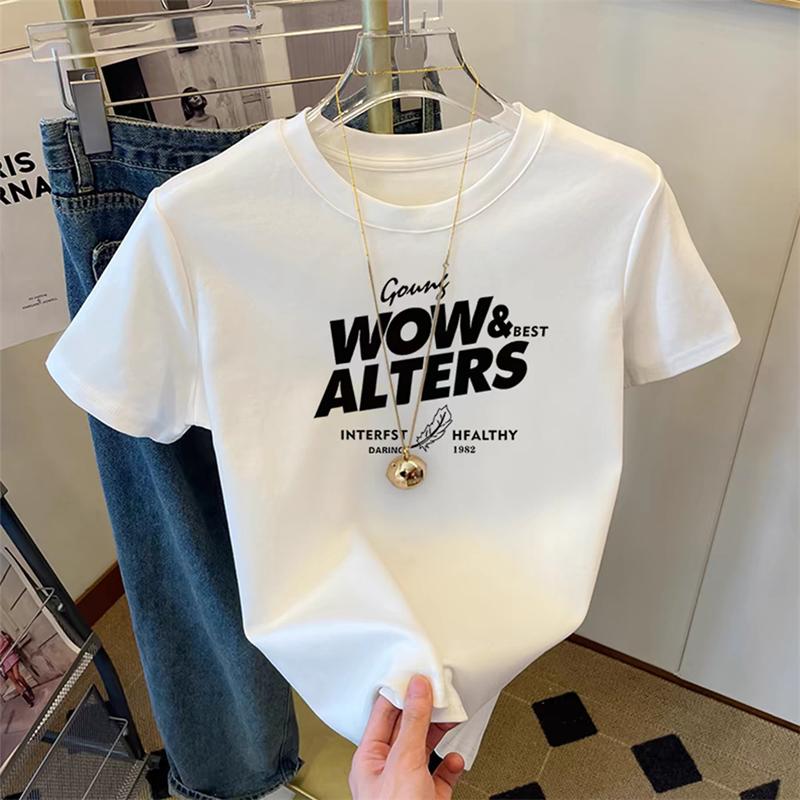2026 Bedrucktes Kurzarm-T-Shirt Übergröße Damen Kurzarm Sommer Locker Damen-T-Shirt Hohe Qualität Buchstabenmuster CCXX210