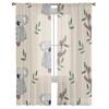 Cute Cartoon Koala Bears Sheer Curtains For Bedroom Living Room Kitchen Window Voile Tulle Drapes