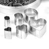 24Pcs Cookie Cutter Stainless Steel Round Heart Star Flower Triangle Hexagonal Shape Biscuit Baking Mold Cutter