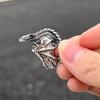 Verstellbarer Ring, Halsbandspiel, Drache, offenes Riemendesign, Punk-Motorrad-Cocktail-Gothic-Modeschmuck, neutrale Accessoires