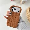 Cartoon Bear Bread Embossed Phone Case for iPhone 12/13/14, Compatible with Apple 15-17 PROMAX