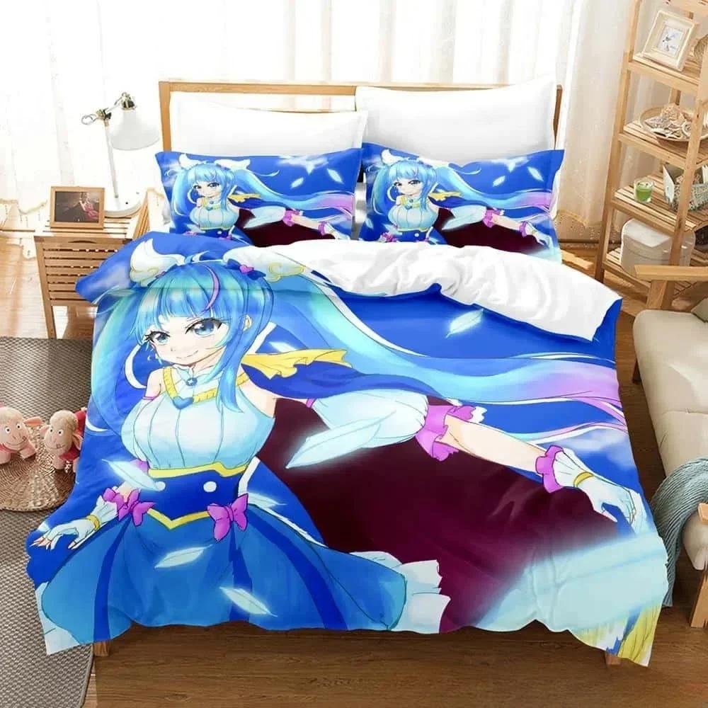 Comforter 3D Anime Kawaii Girls Sora Harewataru Bedding Set Single Twin Full Queen King Size Bed Set Adult Kid Bedroom S