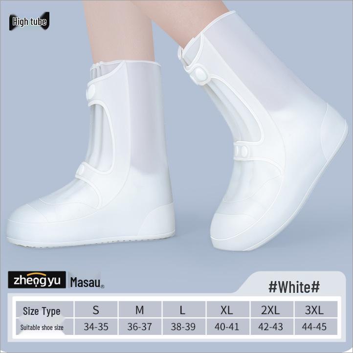 Children's and Men's Waterproof Non-slip Rain Boot Covers - Reusable, Wear-resistant Silicone for Cycling and Outdoor Use.