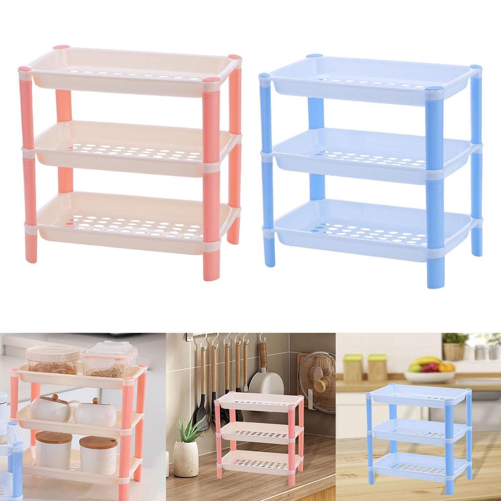 Countertop Storage Rack Tabletop Display Shelf Large Capacity Seasoning Rack Desk Bookshelf Home Organizer for Living Room