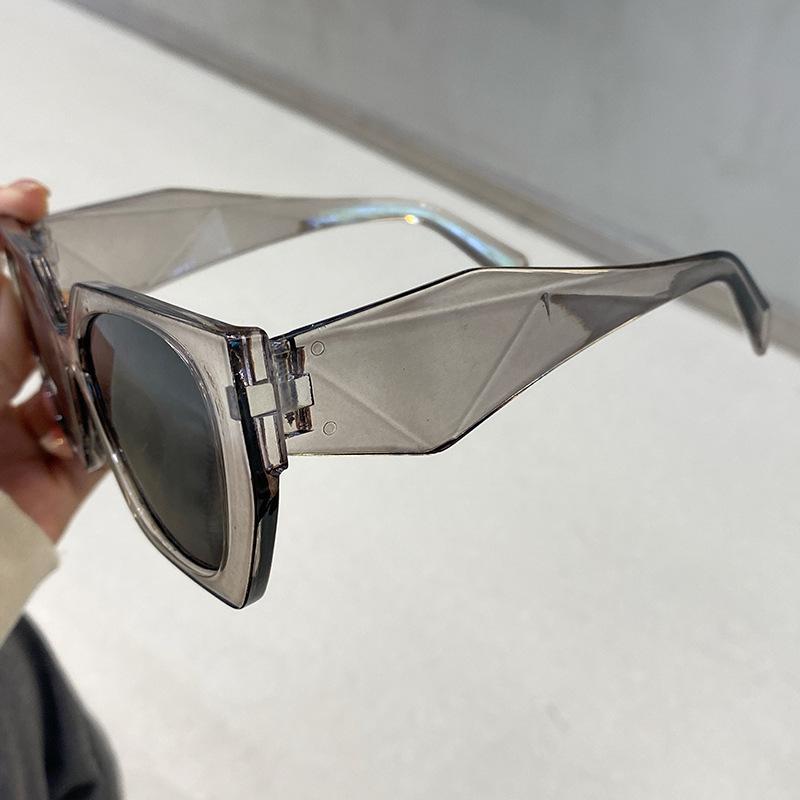 Vintage Designer Polygon Sunglasses Women Men Luxury Fashion Trendy Punk Orange Big Shades