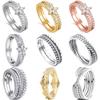925 Silver Ring for Women Double Band Zircon Inlaid Crystal Sparkling Jewelry Trendy Minimalist Wedding Party Fashion Accessory