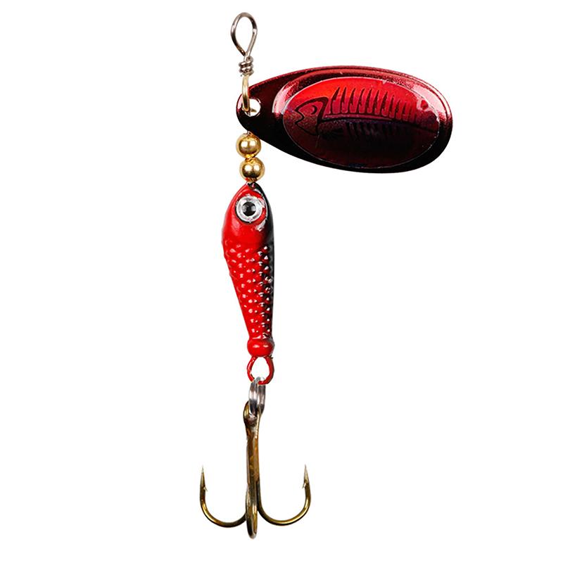 Fishing Spinner Bait 9G Spoon Lure Metal Baits Treble Hook Artificial Fish Wobbler Feeder Carp Spinnerbait