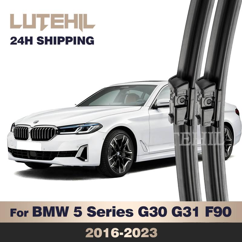 For BMW 5 Series G30 G31 F90 2016- 2017 2018   Wiper Front Wiper Blades Windshield Windscreen Window Brush 26"+19"