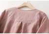 Summer Cotton Linen Patchwork Organza Shirt - Retro Artistic Zen Tea Ceremony Loose Top for Women