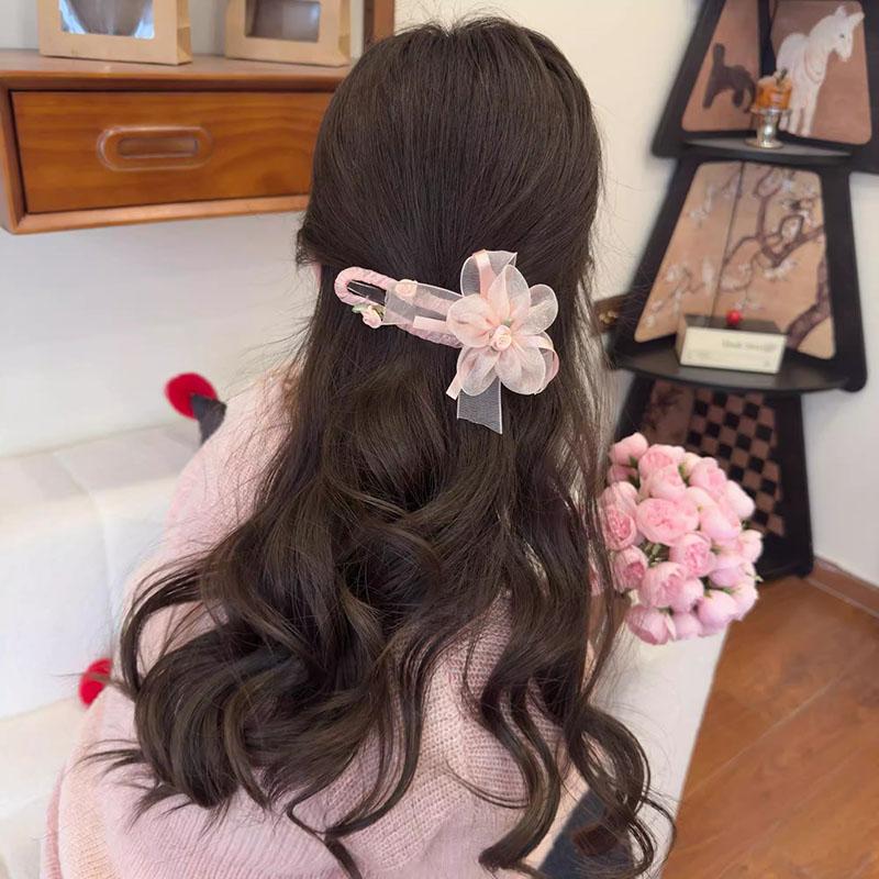 Elegante Chiffon-Blumen-Haarspangen Süße Fashiop Große Haarspangen Haarspangen Haarklammern Für Frauen Haarschmuck Geschenke