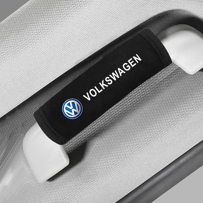 2026 Chaud Pour VW VOLKSWAGEN 1/2/4PCS Intérieur de Voiture Poignée de Toit de Voiture Housse de Protection Peluche Pour Volkswagen VW GOLF TOUAREG CADDY PAS