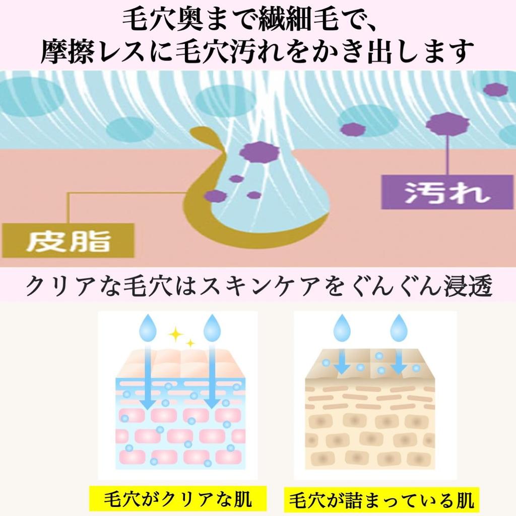 Elvi Grace Kumano Facial Cleansing Brush, Pore Cleansing, Blackhead Removal, Sebum Removal, Glowing Skin, Made in Japan by Chikuhodo