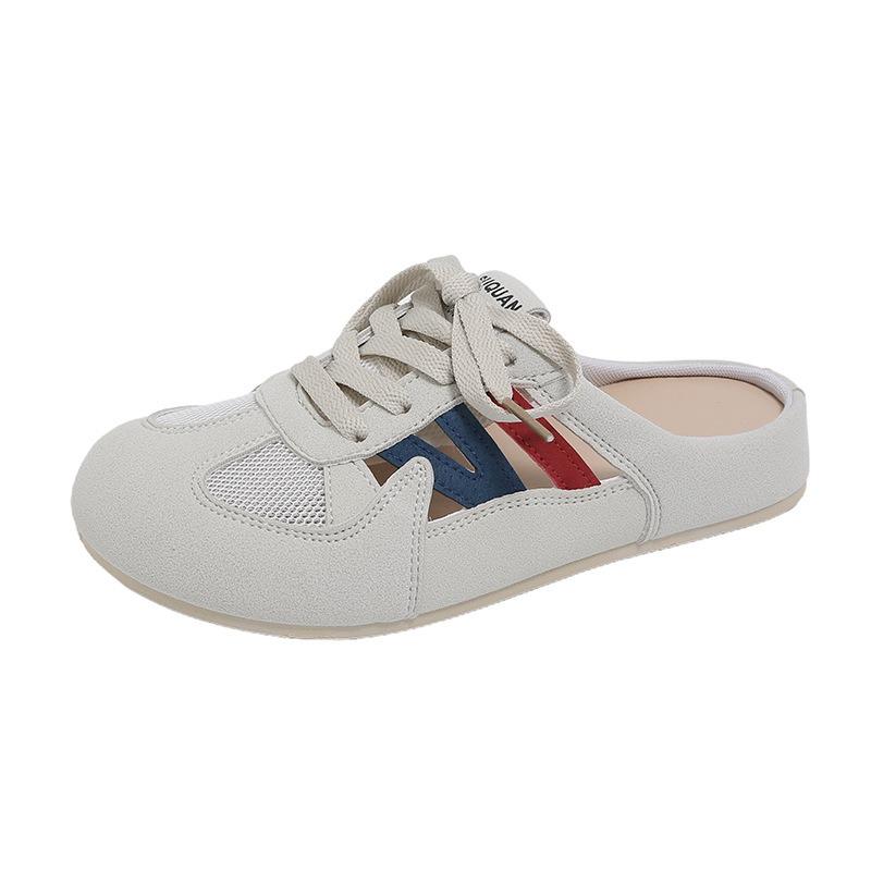 Children's summer new Korean female students casual net versatile half slippers street shot