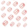 New Pink Solid Color Manicure Short Square Nail Nail Piece Internet Celebrity Explosion Coated Fake Nail