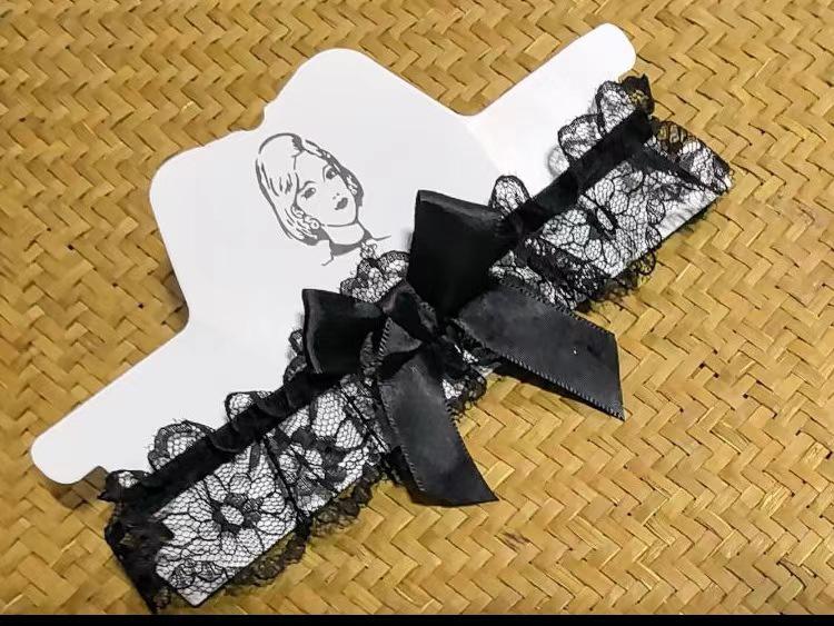 Sexy Lace Thigh Elastic Bands: Adult Bondage Bow Leg Ring Socks in Red, White, Black