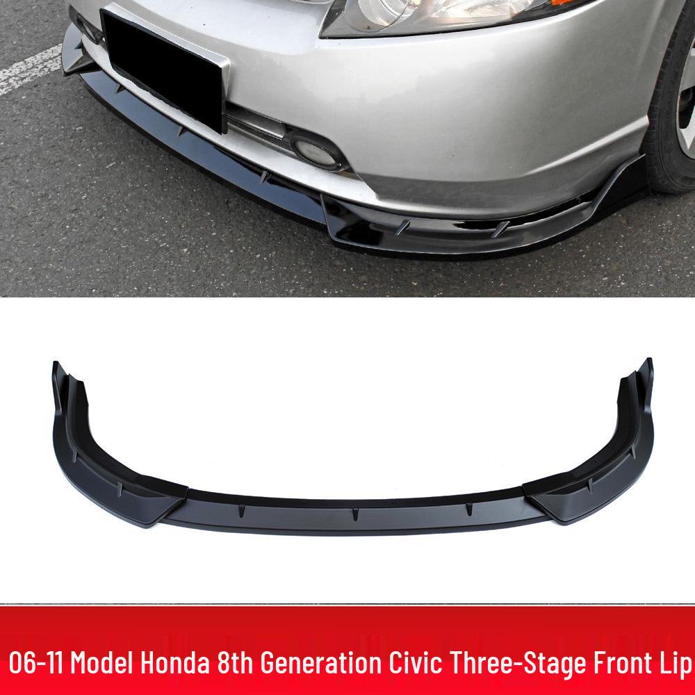 Compatible with 2005-2011 Honda Civic 8th Gen Front Lip Corner Spoiler Kit Matte Black