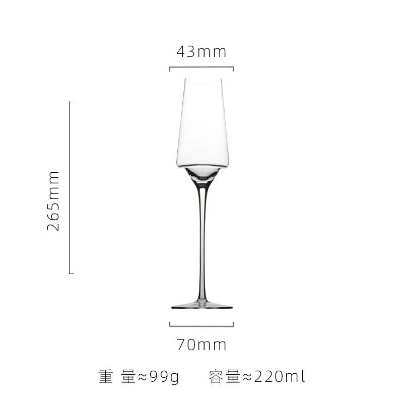 Nordic Light Luxury Golden Wine Glasses Burgundy Glass Goblets Home Whiskey Glasses Barware Showroom Wine Cabinet Decoration