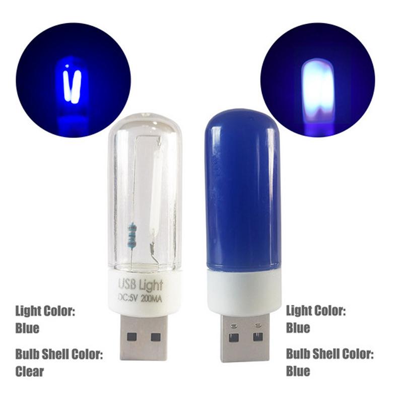 Multicolored Portable USB LED Light Bulbs T18 5V Mini Filament Night Lamp Warm Cool White Reading Lighting Eye Protection Lamps