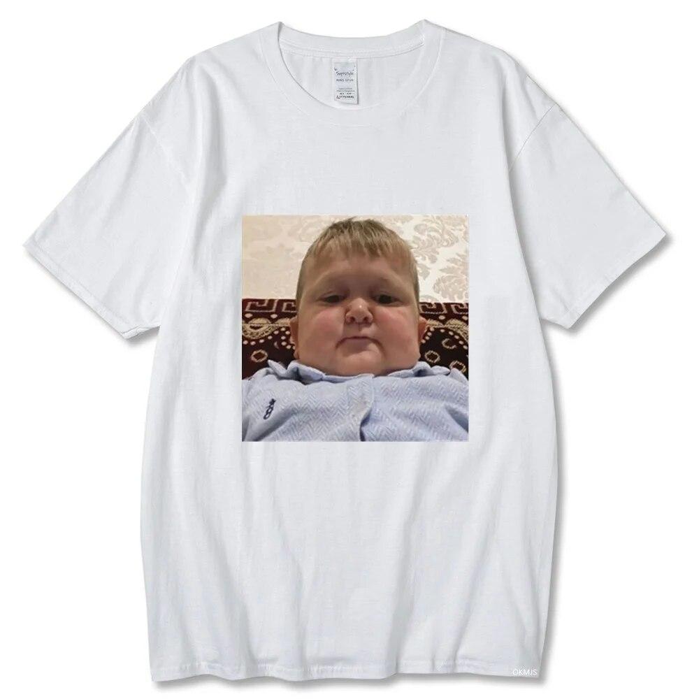 2023 New Hasbulla Fighting Meme T Shirt Unisex Women Mini Khabib Blogger T-Shirt High Quality Crew Neck Pure Cotton Oversized Tees Unisex
