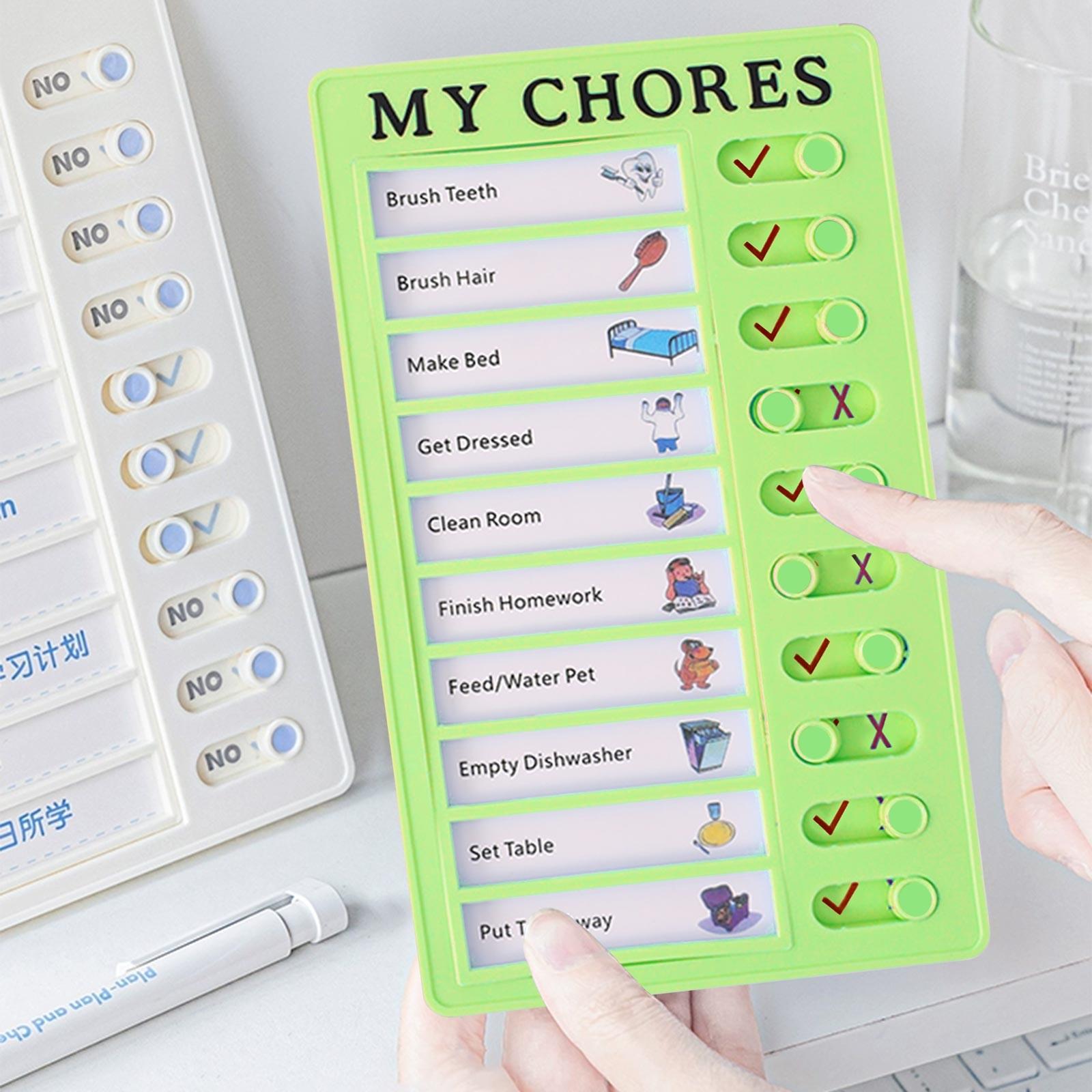 Students Learning Good Habit Wall Stickers For Bedroom Self Disciplined Clocking Device For Children Room Decoration Accessories (Green,One Size) зелёный