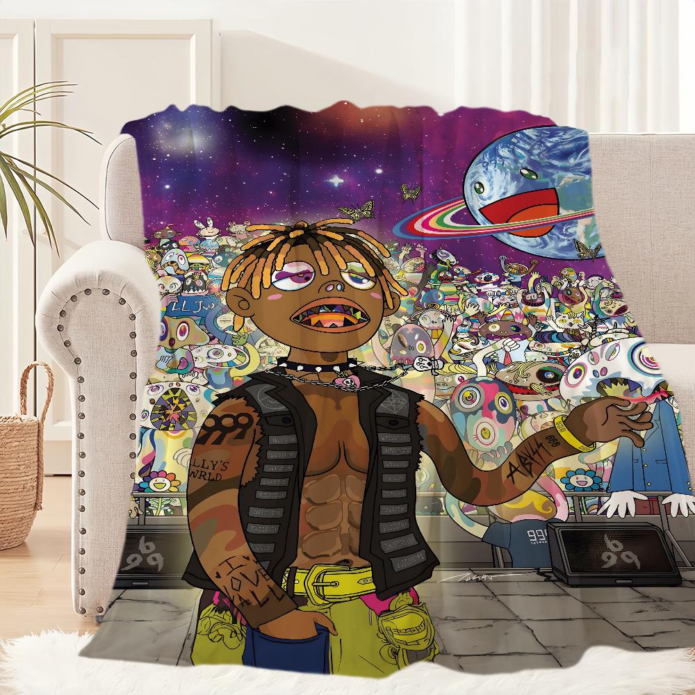 Rapper Hip Hop J-Juice W-WRLD Decke Decke für Couch Sofa Reise Zuhause Wandern Picknick Bett Bettwäsche Flanelldecke Geburtstagsgeschenk