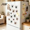3D Creepy Spider DEcor 2/4/8Pcs Refrigerator Magnet, Lifelike Decorative Magnet for Spooky Decor Metal Surfaces, Magnetic Halloween Party Kitchen
