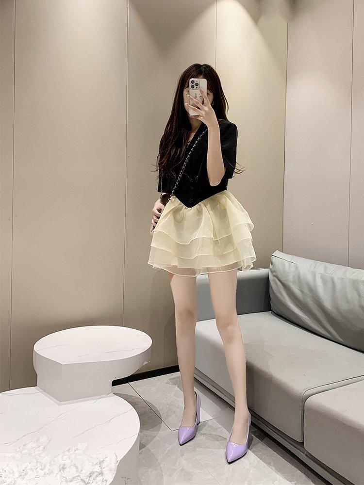 Foreign trade 2025 large size thick heel fashion high heels sexy professional candy color versatile patent leather light mouth French