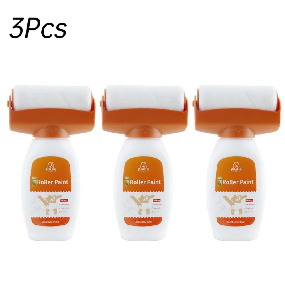 3PCS Roller Wall Repair Paint Antibacterial White Water Based Latex Paint Roller DIY Renovation Wall Repair Household Cleaning Tool