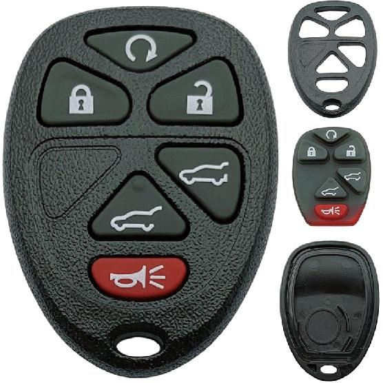 Replacement Key Fob Shell Case Fits for Chevy 2007-2014 Equinox Avalanche Silverado Escalade Tahoe Suburban GMC Yukon OUC60270, OUC60221 Keyless