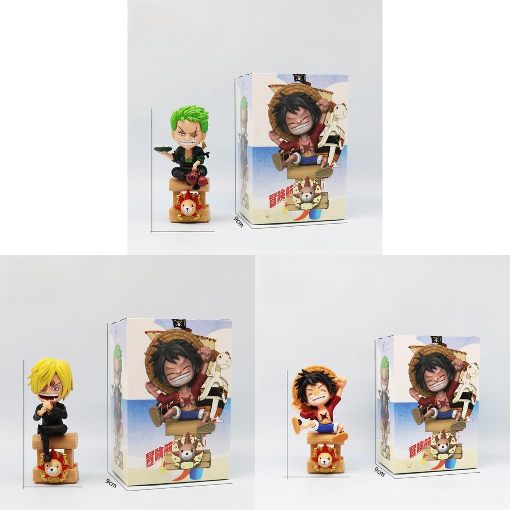 One Piece Luffy Zoro Sanji Pvc Collectible Figures For Manga Enthusiasts
