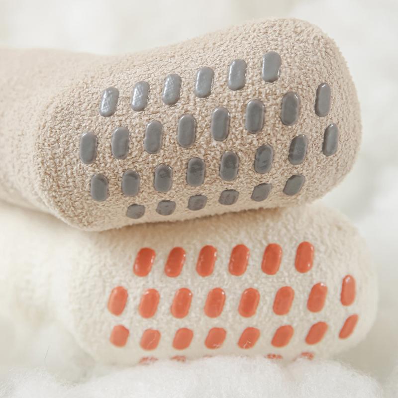 Baby Socks Non-Slip Indoor Floor Skid Proof Seamless Toe Cartoon Pattern Infant Socks for Newborn Warm Winter House Socks Soft Comfortable