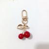 Cherry Bag Pendant Bag Charm Resin Cherry Keyring Fashion Alloy Jewelry Key Accessory Present for Fashion Women Girls