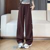 Women's Khaki High-Waist Wide Leg Work Pants - Autumn 2025 Collection