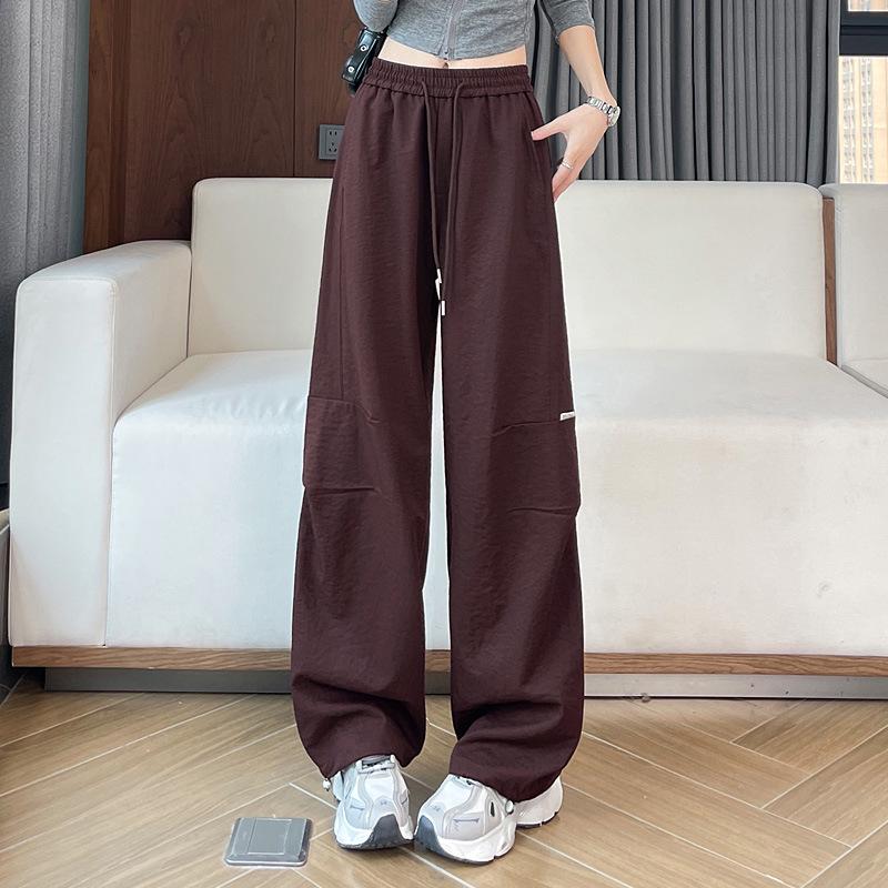 Women's Khaki High-Waist Wide Leg Work Pants - Autumn 2025 Collection