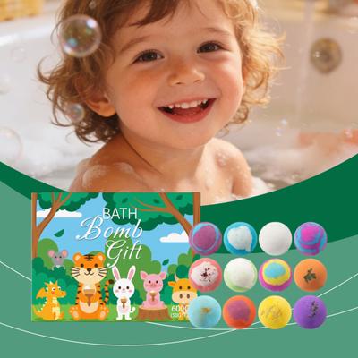 12er Set Badebomben mit Spielzeug Sprudelnde Spa-Bälle für Kinder Erwachsene Feuchtigkeitsspendend Hautpflegend Tragbares Reise-Entspannungs-Set für Strand Pool Zuhause