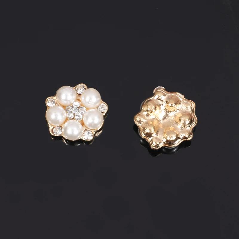 Engood 100Pcs Plum Rhinestone Buttons Vintage Sewing Trim & Embellishments Craft for Wedding Bag Hair Hat Case Decoration ZJ249