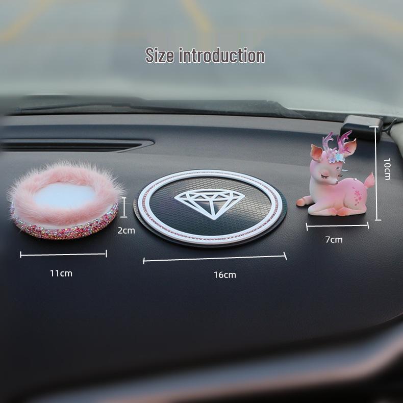 קישוטי רכב איילים עם יהלומים לקונסולה המרכזית של נשים