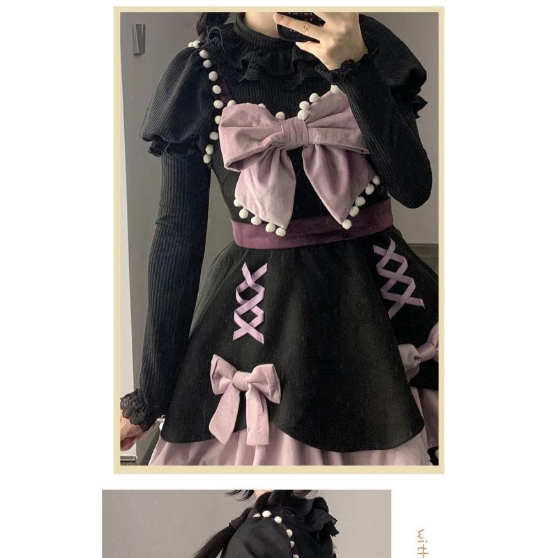 Base Sweater Original Design Pullover Sweet and Versatile Lolita Lace High Elasticity Skin Sleeves Knitted Wear Autumn/Winter Bottom Shirt for Women