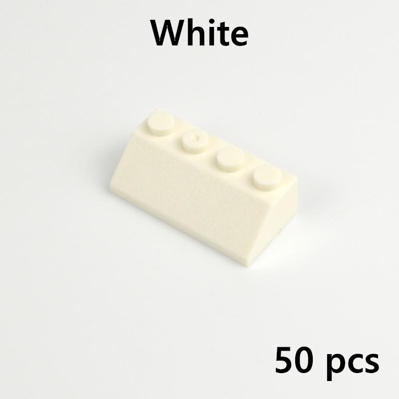 50 Stück Schräge 45° 2x4 DIY Schräge Bausteine Dicke Figuren Ziegel Schräge Größe Kompatibel Mit 3037 Pädagogisches Kreatives Spielzeug