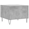 Coffee Table Concrete Gray 50x50x40 cm Wood Based Material