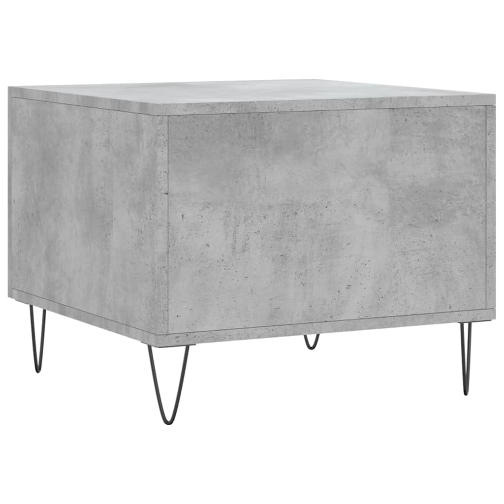 Coffee Table Concrete Gray 50x50x40 cm Wood Based Material