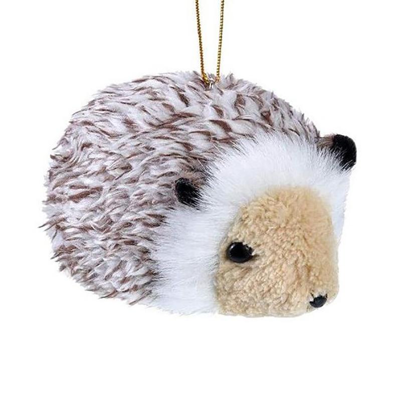 Plüsch-Weihnachtsbaum-Hängeornamente aus Kunstpelz, Waldtiere-Ornamente für Weihnachtsrucksack, Schlüsselanhänger-Dekoration