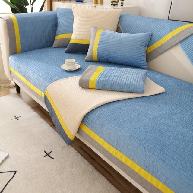 All Season Universal Cotton Sofa Cover Anti -Slip Combination Sofa Cushion Cover For Modern Living Room Furniture Dust Protection
