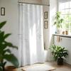 Cortina de Ducha Impermeable PEVA Antimoho Baño Cortina Lisa Ventana de Onda Tul Hogar Lujo con Ganchos Plegado en S Pesado Ducha Ondulada