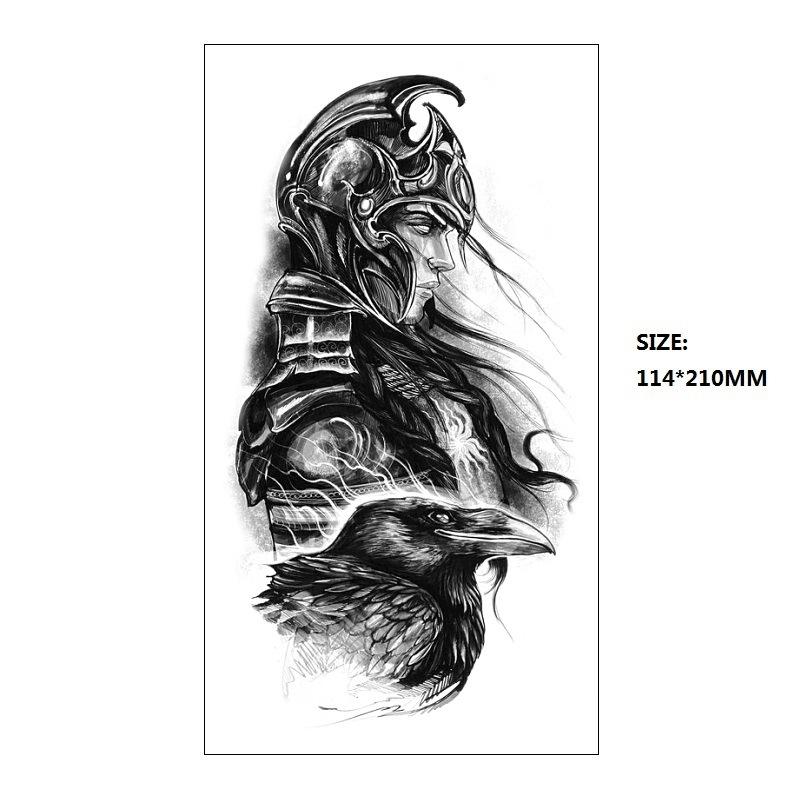 

Чорний астронавт красива жінка класична фігура невелика повна рука Xqb перенесення води, моделювання одноразові татуювання наклейка 114*210MM