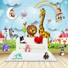 Wall Murals 3D Cartoon Animal Photo Wallpaper Boys And Girls Children's Bedroom Background Wall Painting Kid's Wall Paper