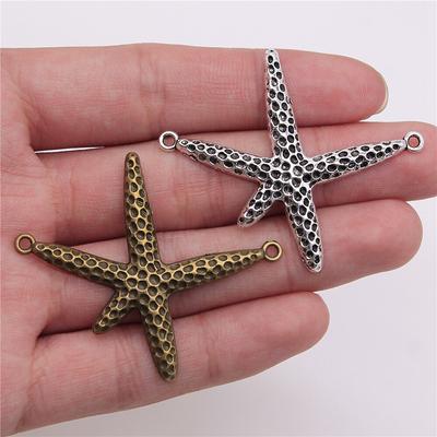 3pcs 40x33mm Starfish Connector Pendants Finding Starfish Connector Charm Pendants For Jewelry Making